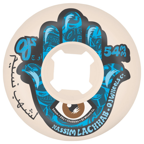 54mm Nassim Lachhab Elite White Chubbies 99a OJ Skateboard Wheels